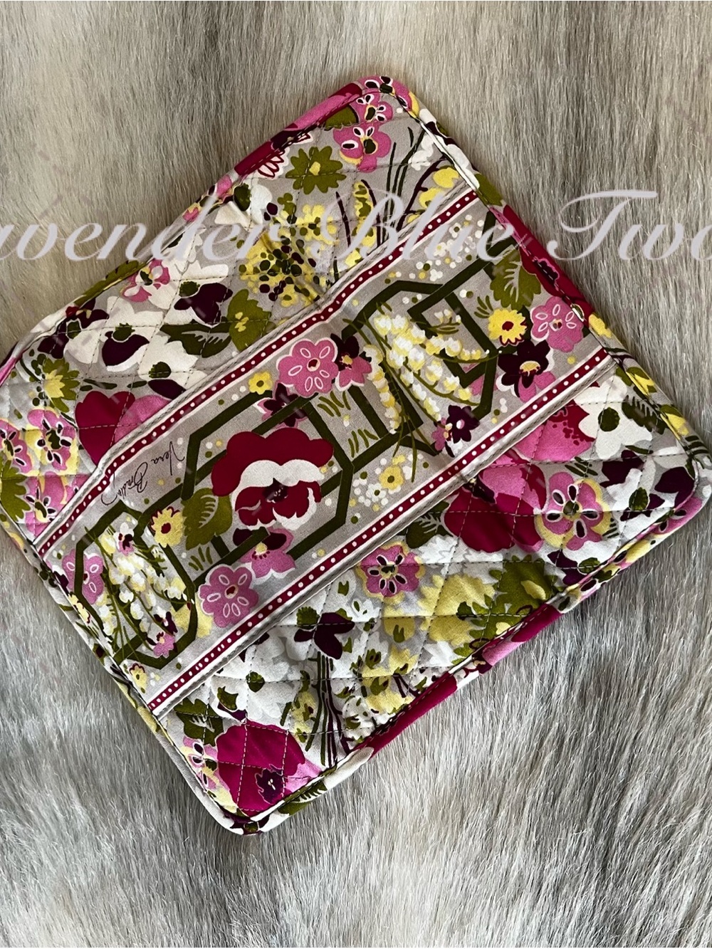 VERA BRADLEY Make Me Blush 2010 Trifold Wallet Crossbody On A String Pink Floral - Picture 13 of 15